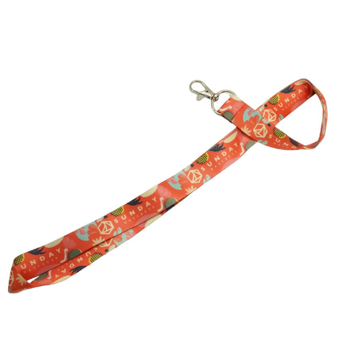 Orange Tropical Lanyard