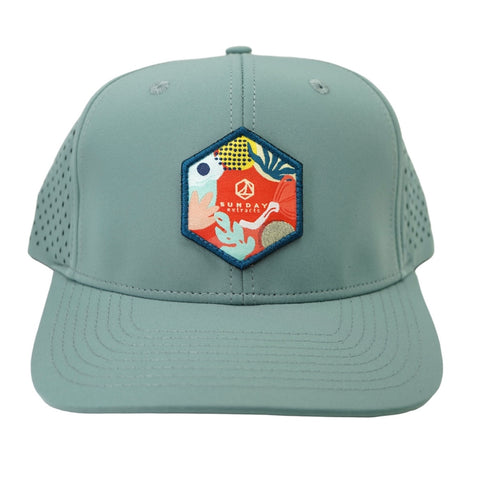 Athletic Hat with Patch- Gray